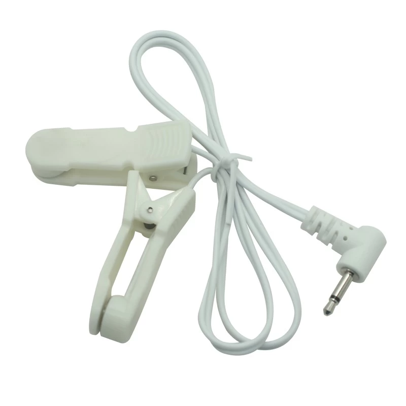 China 2.5mm Audio Jack Dual Ear Clip Cable Reusable Electrode Lead Wire for Medical Health Devices | China Dongguan Manufactrure manufacturer