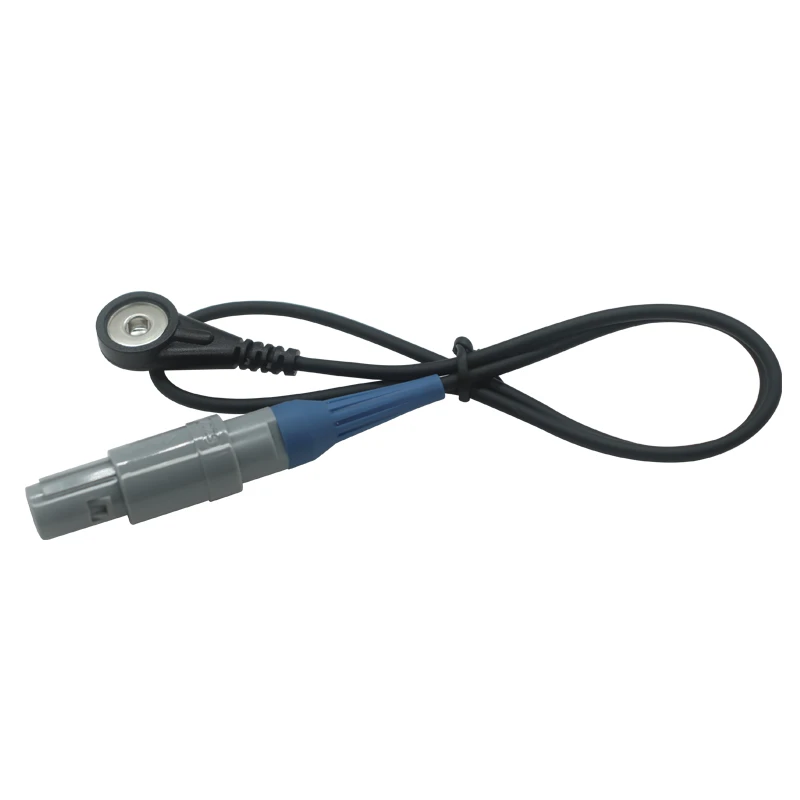 Customized 5Pin Lemo Plastic Plug to 4.0mm Female Electrode Snap Connector ECG Cable for Medical Monitoring | Dongguan Manufacturer
