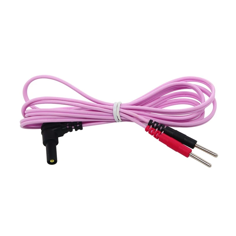 Customized DC2.35mm safety plug To 2.0mm Electrode Pin Lead wire for TENS | Dongguan TENS EMS Lead Wire Manufacturer