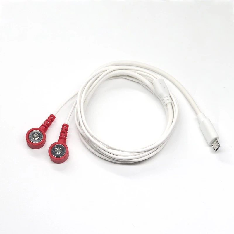 China Customized Micro Male Plug To 3.5mm Magnetic Female Electrode Snap Cable | Durable ECG/EKG Medical Cable Supplier from Dongguan manufacturer