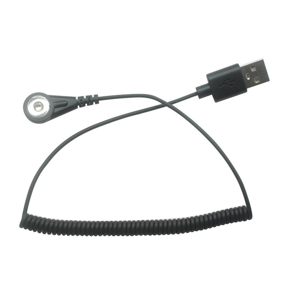 China Aangepaste USB A-mannetje naar 4,0 mm vrouwelijke klikelektrode opgerolde veerkabel | Medische kwaliteit van Dongguan-fabrikant fabrikant