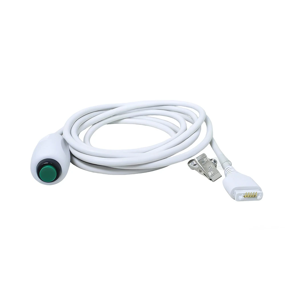 China Customized Nurse Call Green Button Cable with 5-Pin Pogo Pin Connector for Hospital Medical Equipment | ISO13485 Certified Dongguan Manufacturer manufacturer