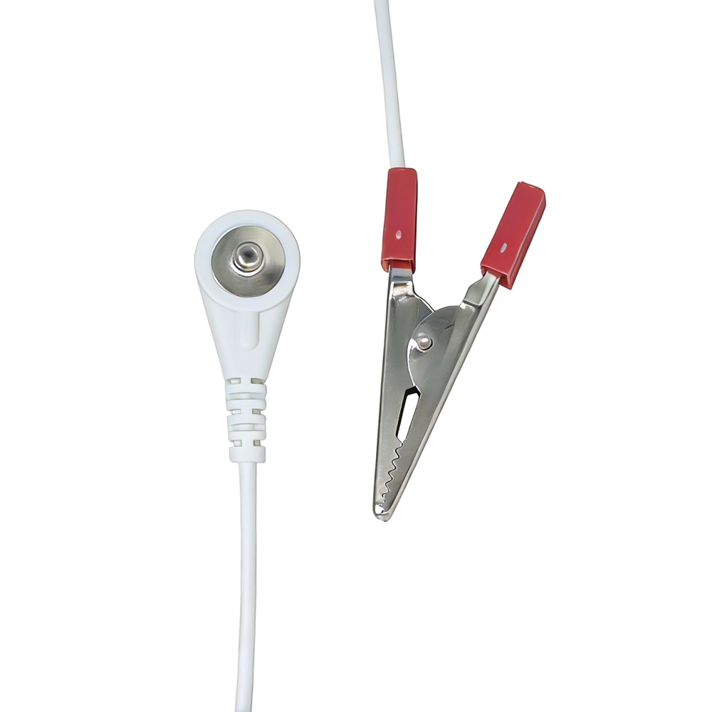 China Medical Therapy Cable with Alligator Clip to 4.0mm Male Connector for Physiotherapy Equipment | ISO13485 Certified Dongguan Manufacturer manufacturer