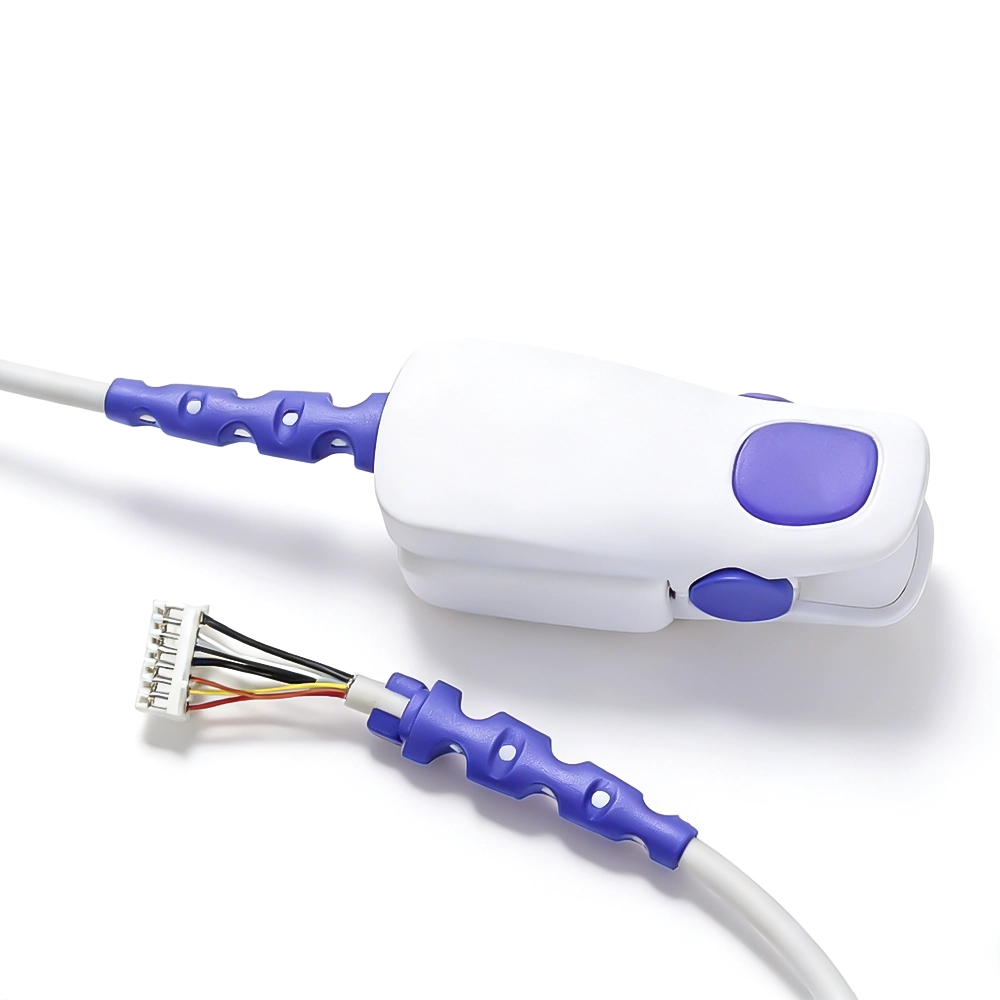 China Benutzerdefinierter SpO2-Sensor-Clip an PH2.0-Terminal-Physiotherapiekabel Hersteller