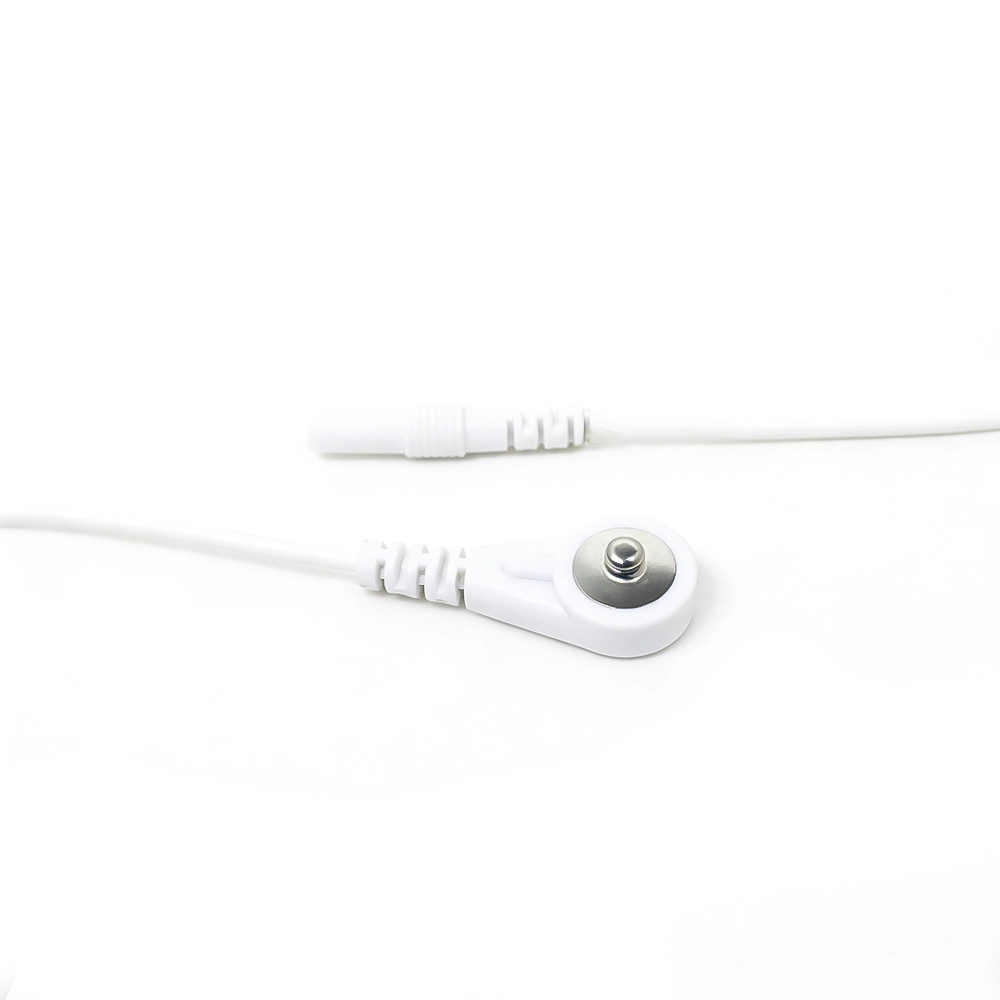 Cavo da connettore a scatto maschio da 4,0 mm a terminale femmina rotondo da 1,5 mm per dispositivi di fisioterapia ed elettroterapia