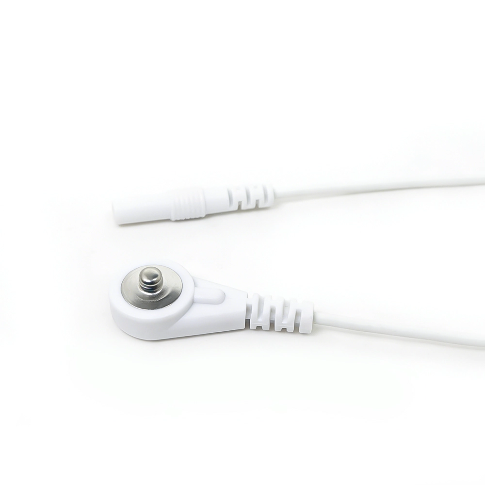 Cavo da connettore a scatto maschio da 4,0 mm a terminale femmina rotondo da 1,5 mm per dispositivi di fisioterapia ed elettroterapia