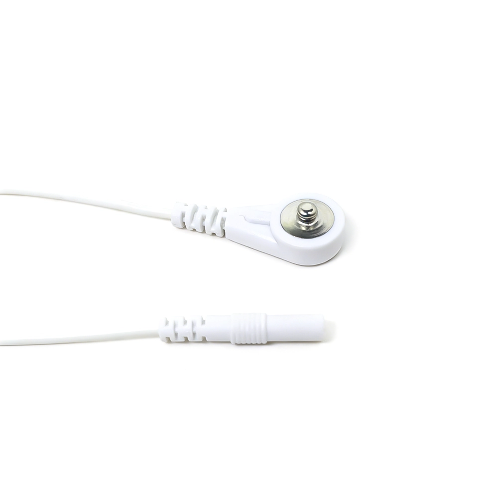 Cavo da connettore a scatto maschio da 4,0 mm a terminale femmina rotondo da 1,5 mm per dispositivi di fisioterapia ed elettroterapia