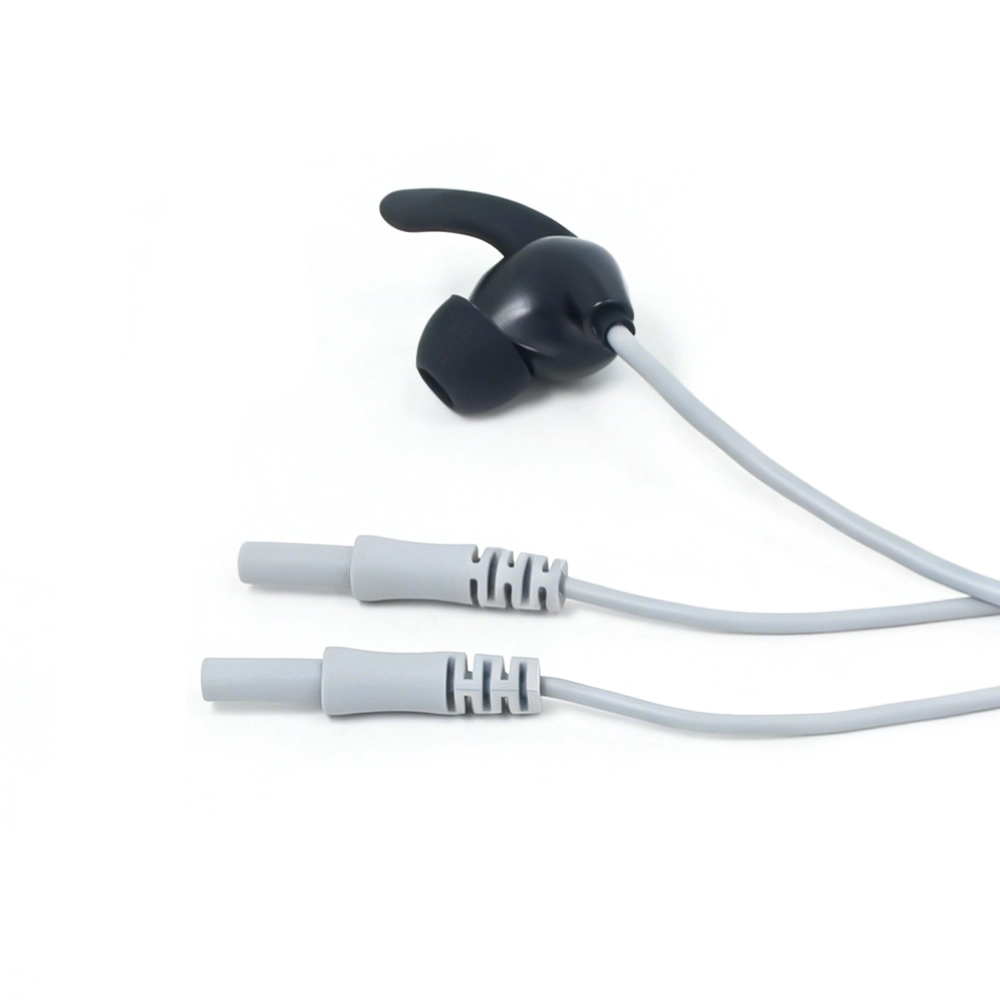 Maßgeschneiderter 2,0-mm-Rundrohranschluss ZUM SR-ZU-Vagusnerv-Ohrclipkabel – mit Drahtclip und Sprühflasche