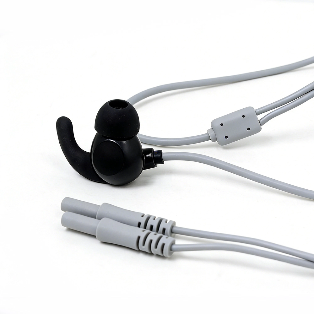 Maßgeschneiderter 2,0-mm-Rundrohranschluss ZUM SR-ZU-Vagusnerv-Ohrclipkabel – mit Drahtclip und Sprühflasche