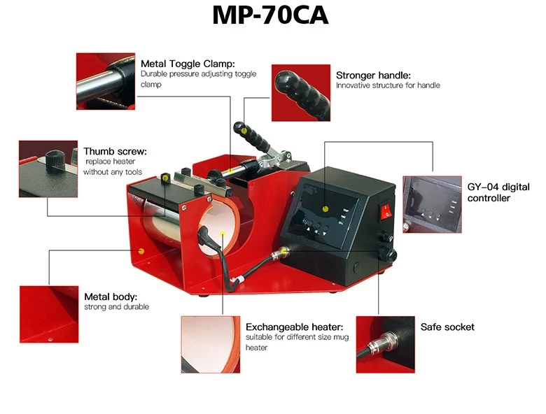 MP-70BAマグヒートプレス工場中国、中国ヒートプレスメーカー、中国