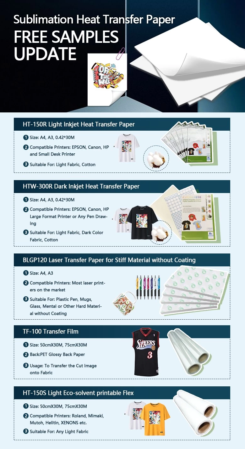 HTW-300R Dark Fabric Inkjet Transfer Paper