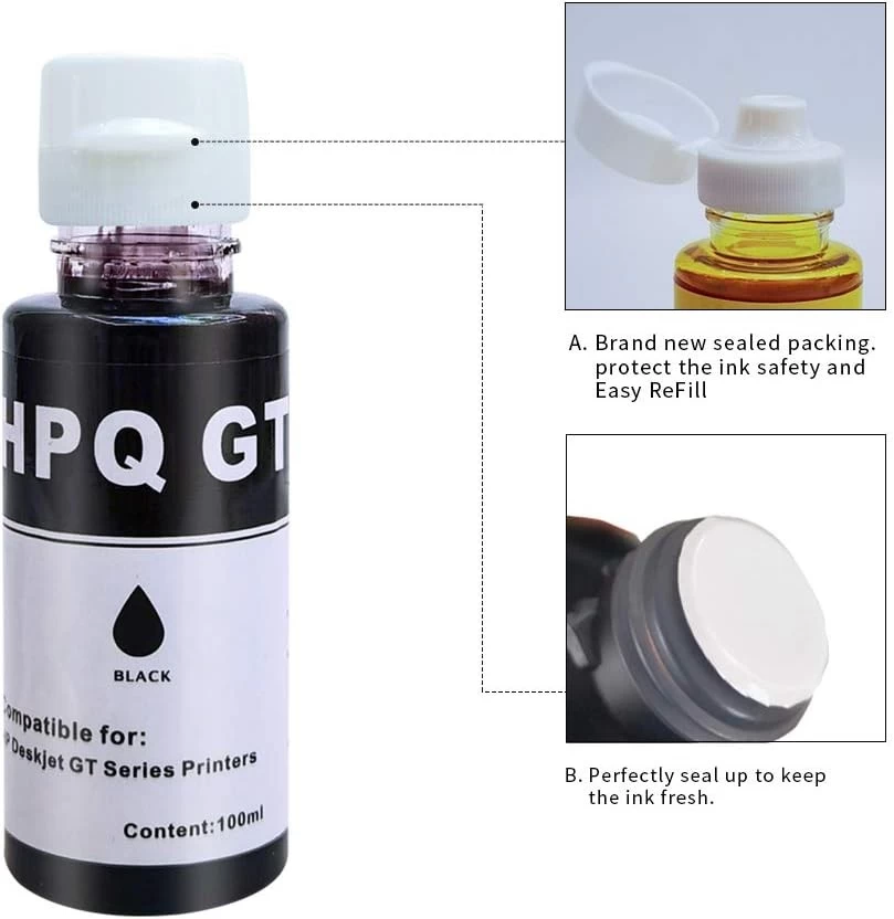 Premium Refill Ink for HP GT51/52