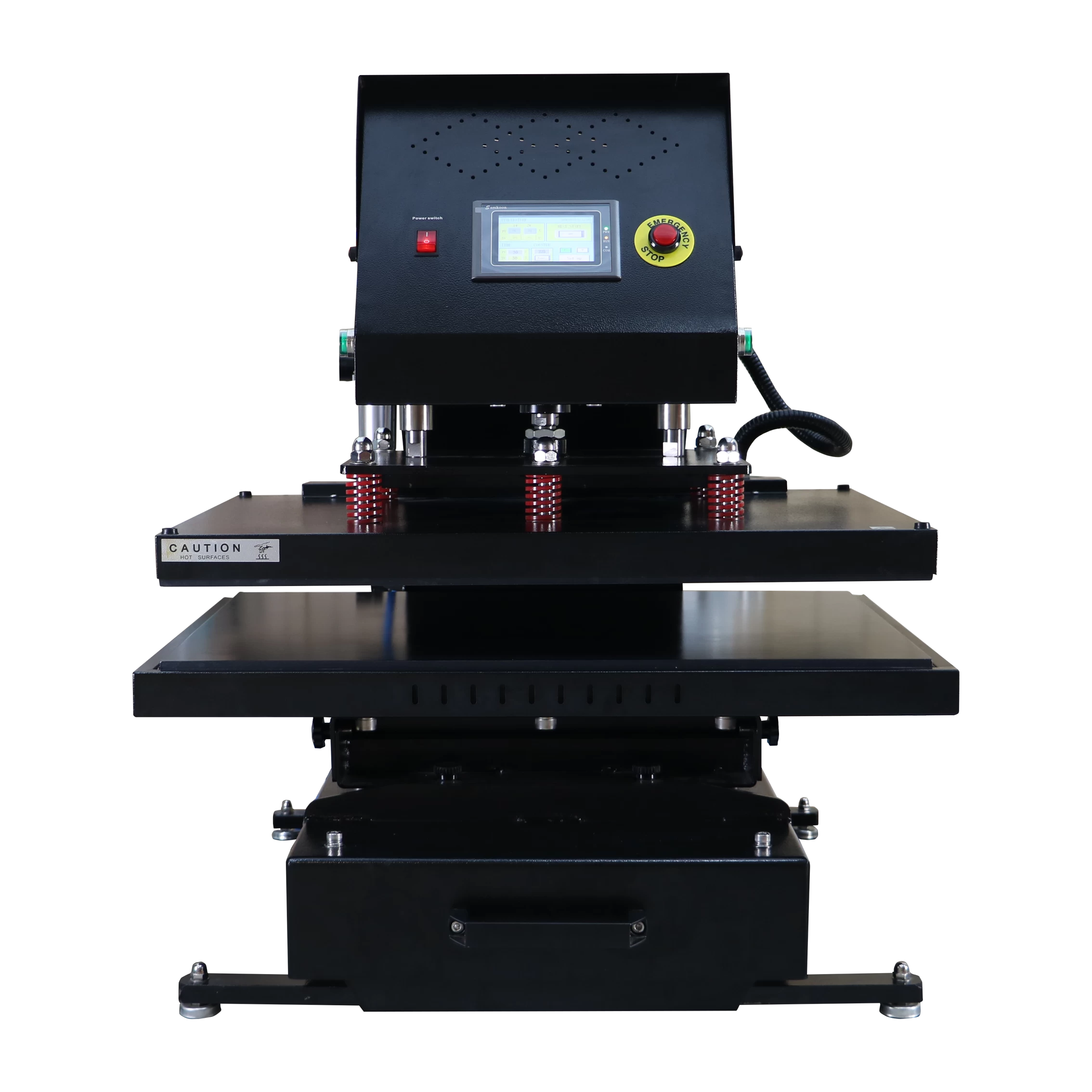 Pneumatic Large Heat Press Machine With Dual Heating Platens Best Industrial Heat Press Machine 