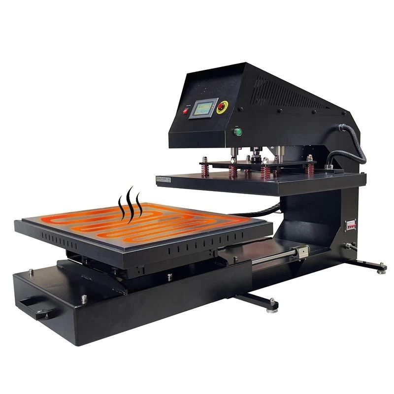 China Pneumatic Large Heat Press with Dual Heating Platens 60x80cm - APHD-32S manufacturer