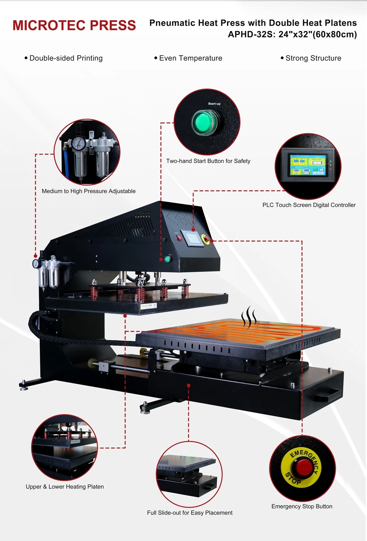 Transform Your Printing Efficiency with Microtec’s APHD-32S Dual-Heating Heat Transfer Machine