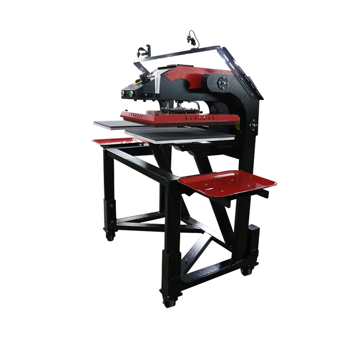 Demon-45 Dual Shuttle Pneumático Pressione 40x50cm com suporte de piso e dispositivo de posicionamento infravermelho