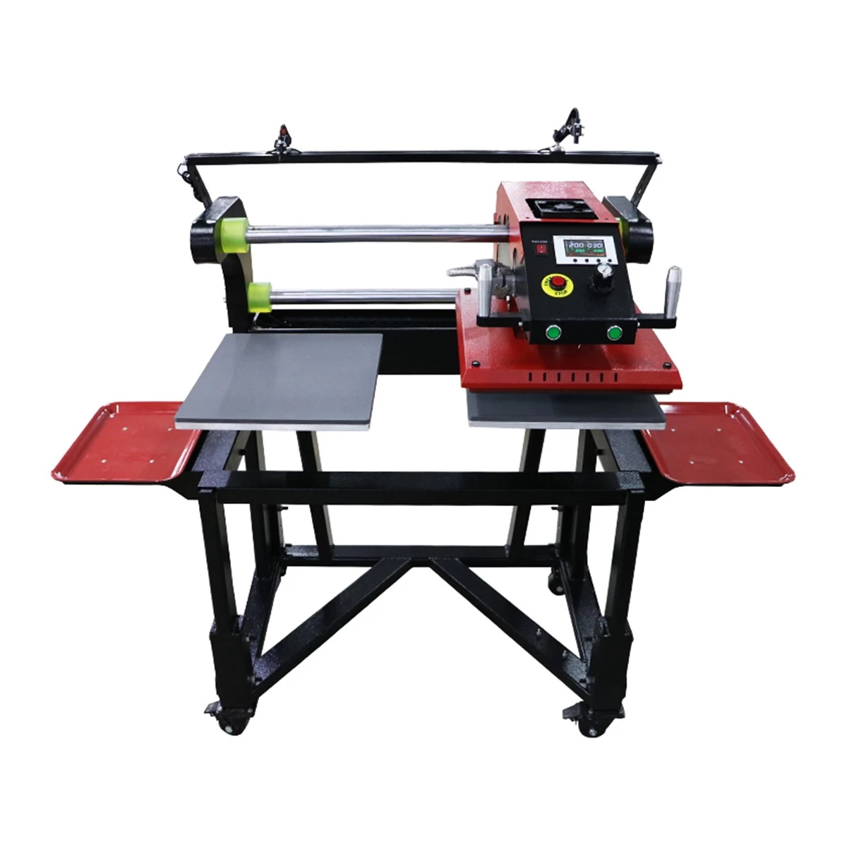 Demon-45 Dual Shuttle Pneumático Pressione 40x50cm com suporte de piso e dispositivo de posicionamento infravermelho
