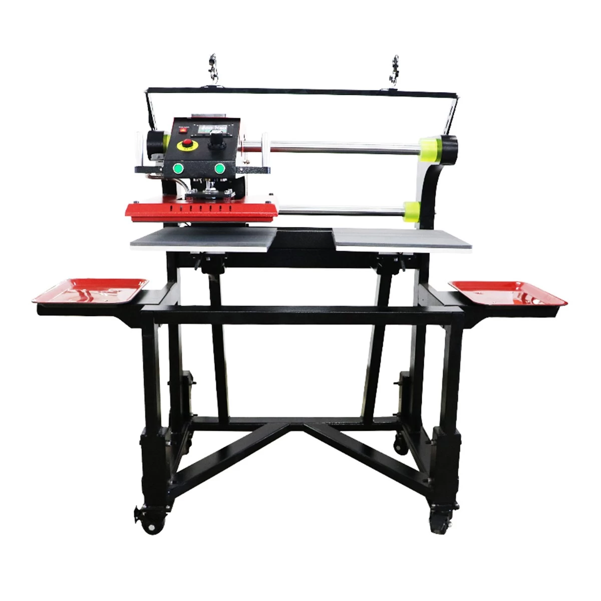 Demon-45 Dual Shuttle Pneumático Pressione 40x50cm com suporte de piso e dispositivo de posicionamento infravermelho