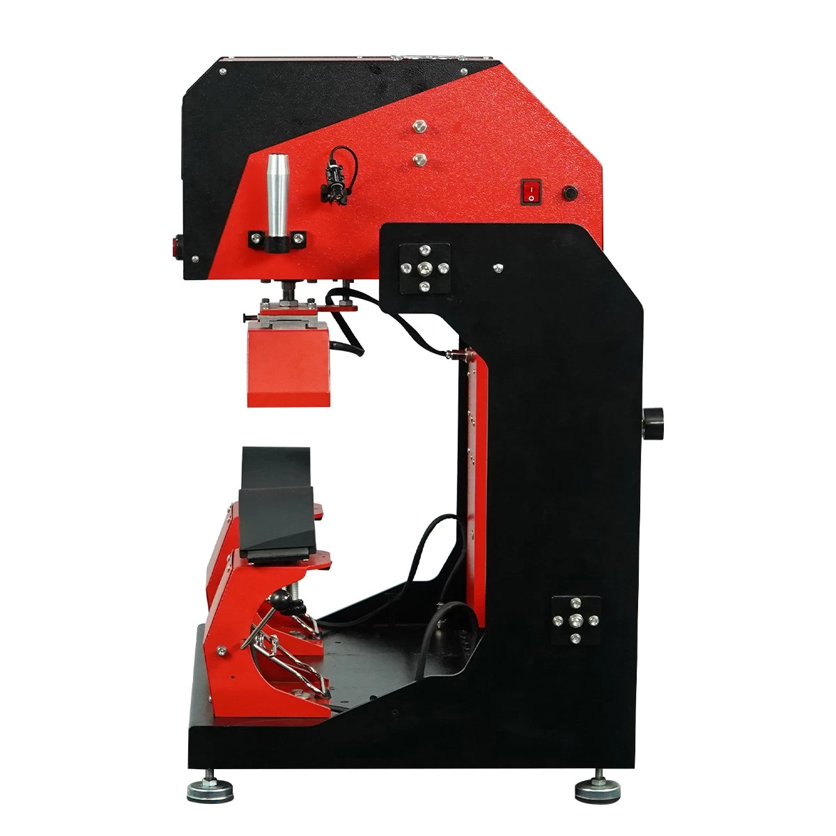 MU-200 Advanced Dual Heated Pneumatic Shuttle Press für Kappen, Logos und Hausschuhe
