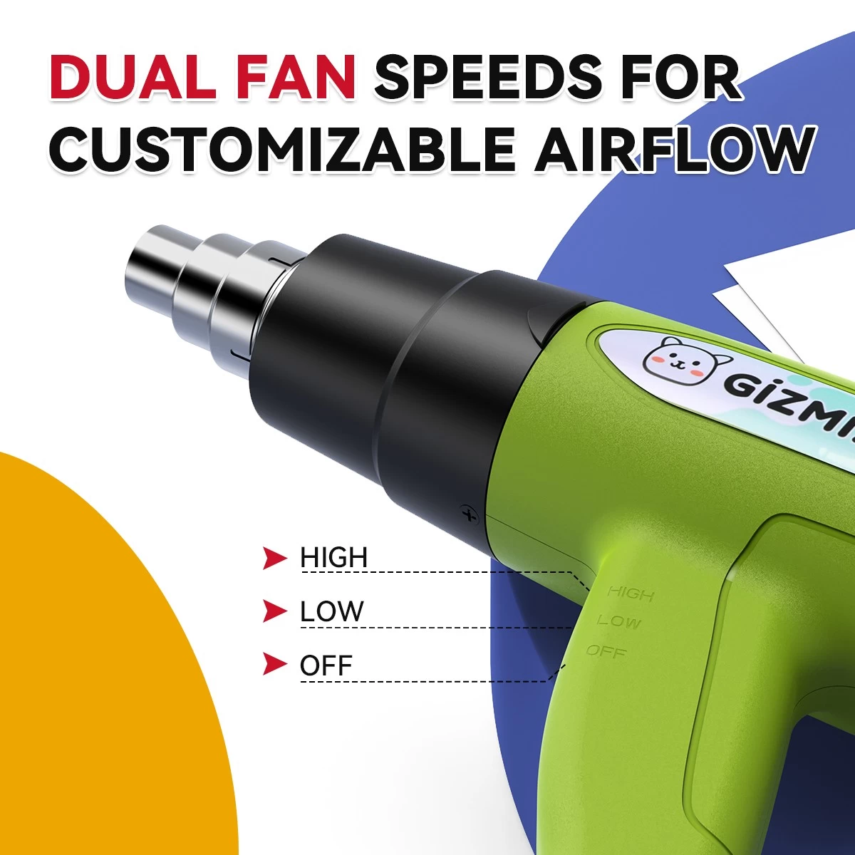 Pistola de soprador de calor de gizmix para espaços em branco da sublimação e filme de encolhimento (110V)