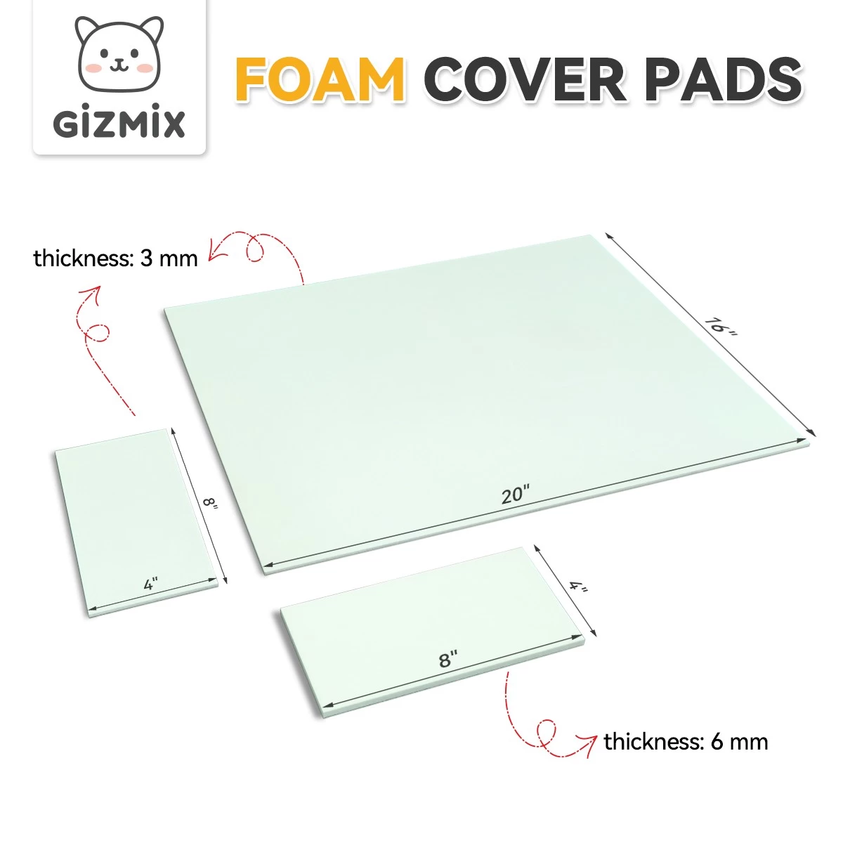 GIZMIX Heat Press Foam Cover Pads (20