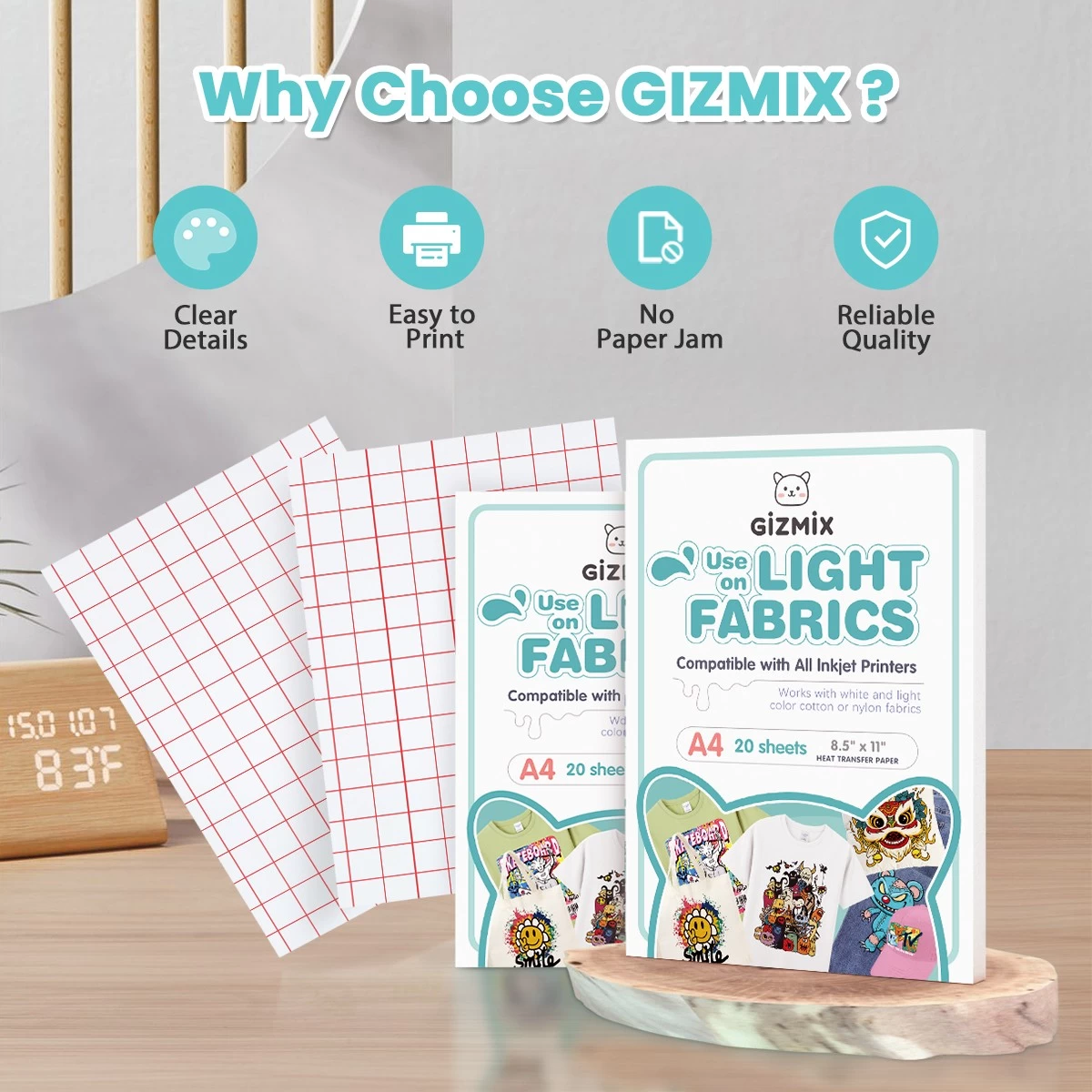 GIZMIX Light-Colored Heat Transfer Paper 150g