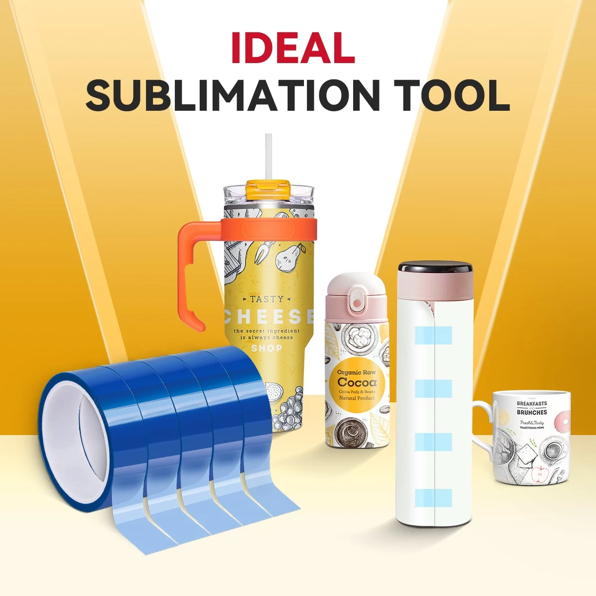 GIZMIX High Temperature Heat Resistant Tape for Sublimation Press Vinyl
