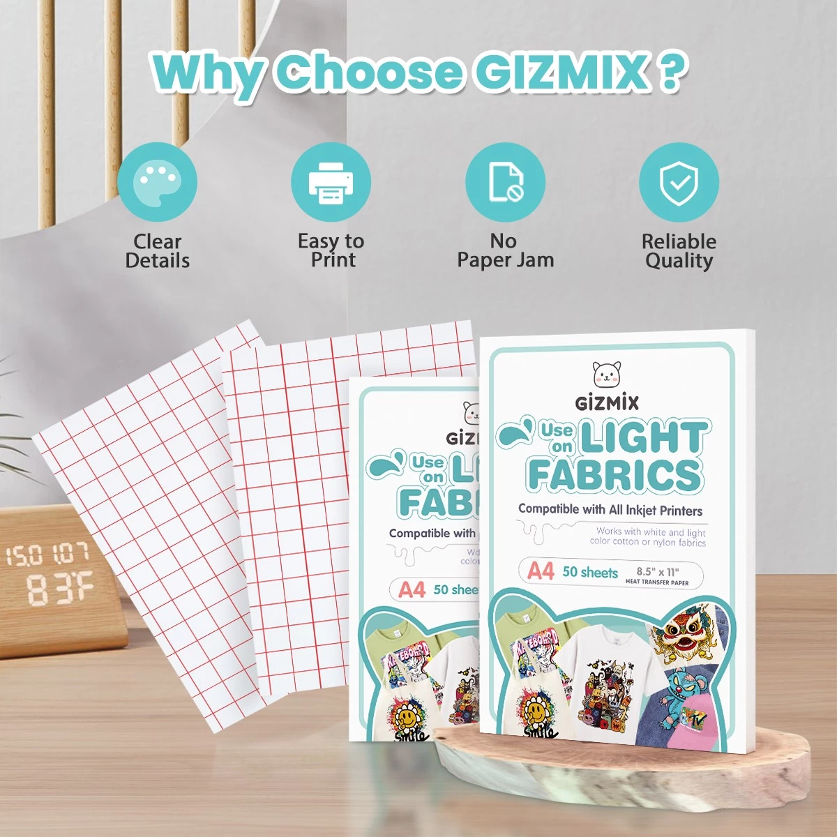 GIZMIX Light-Colored Heat Transfer Paper 150g