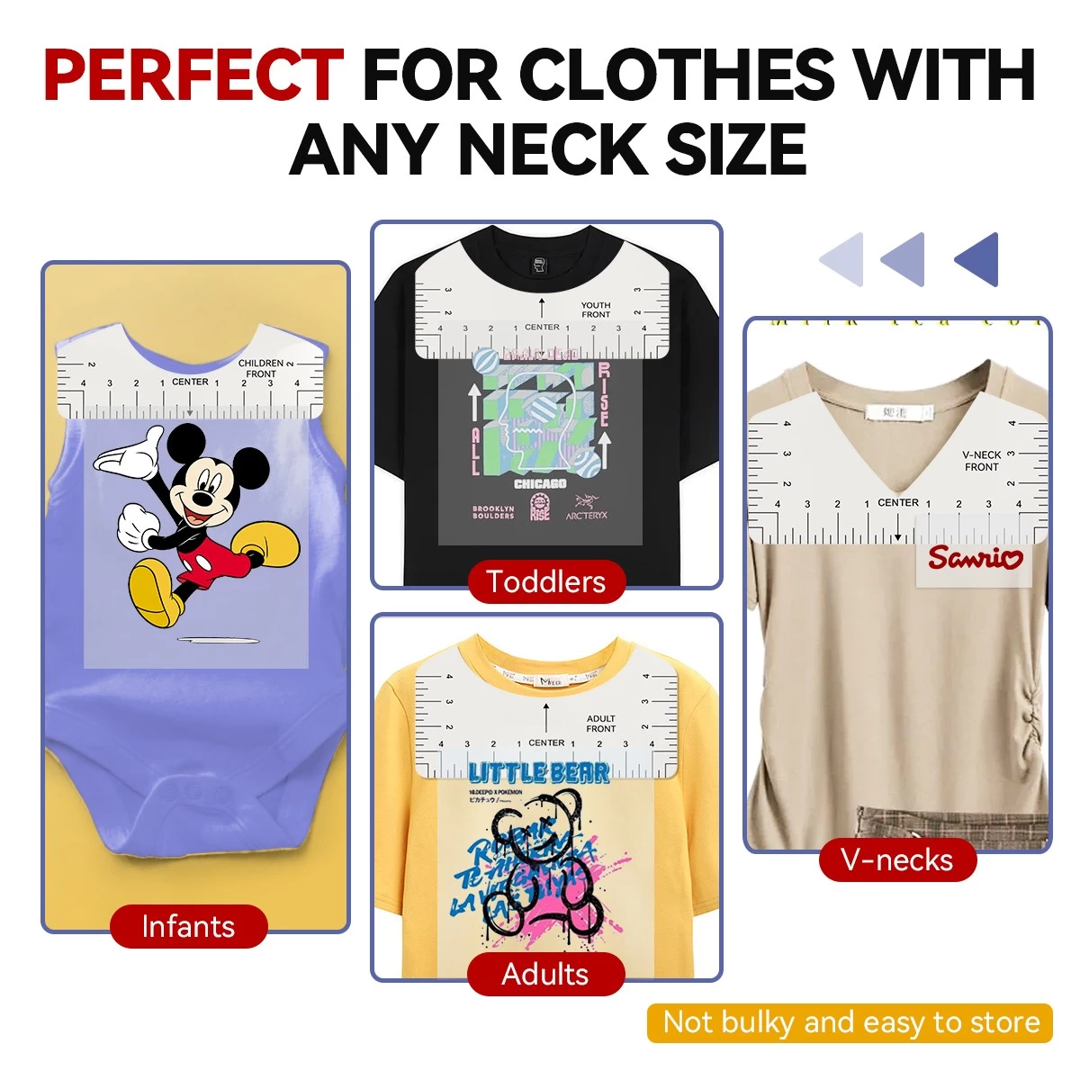 GIZMIX Tshirt Ruler Guide 8PCS