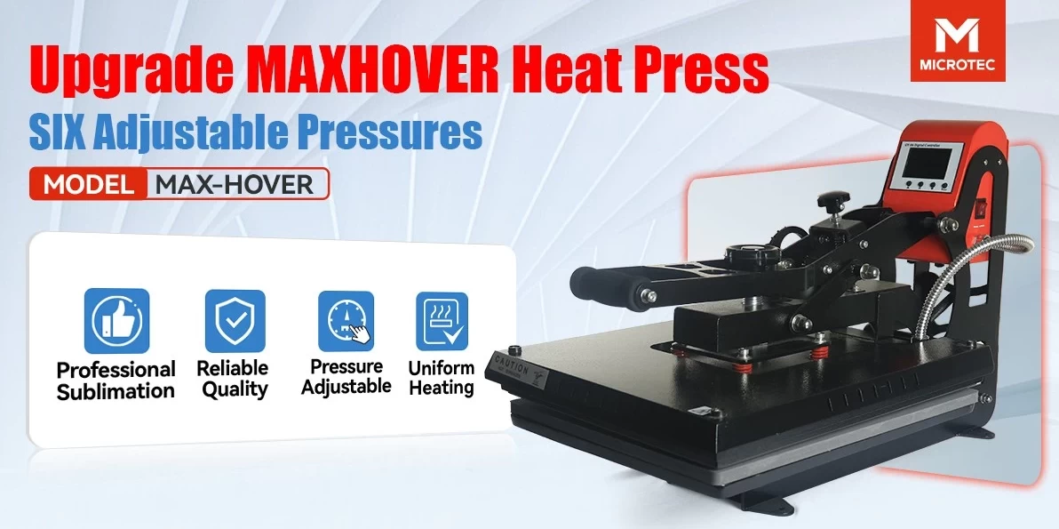 Max Hover Auto Calor Press para DTF cura 15x15 