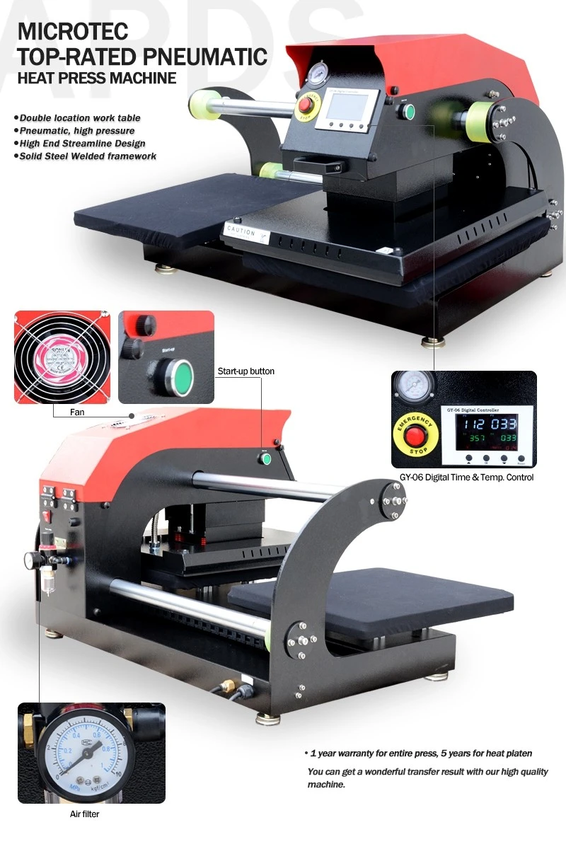 APDS Pneumatic Double Station Heat Press