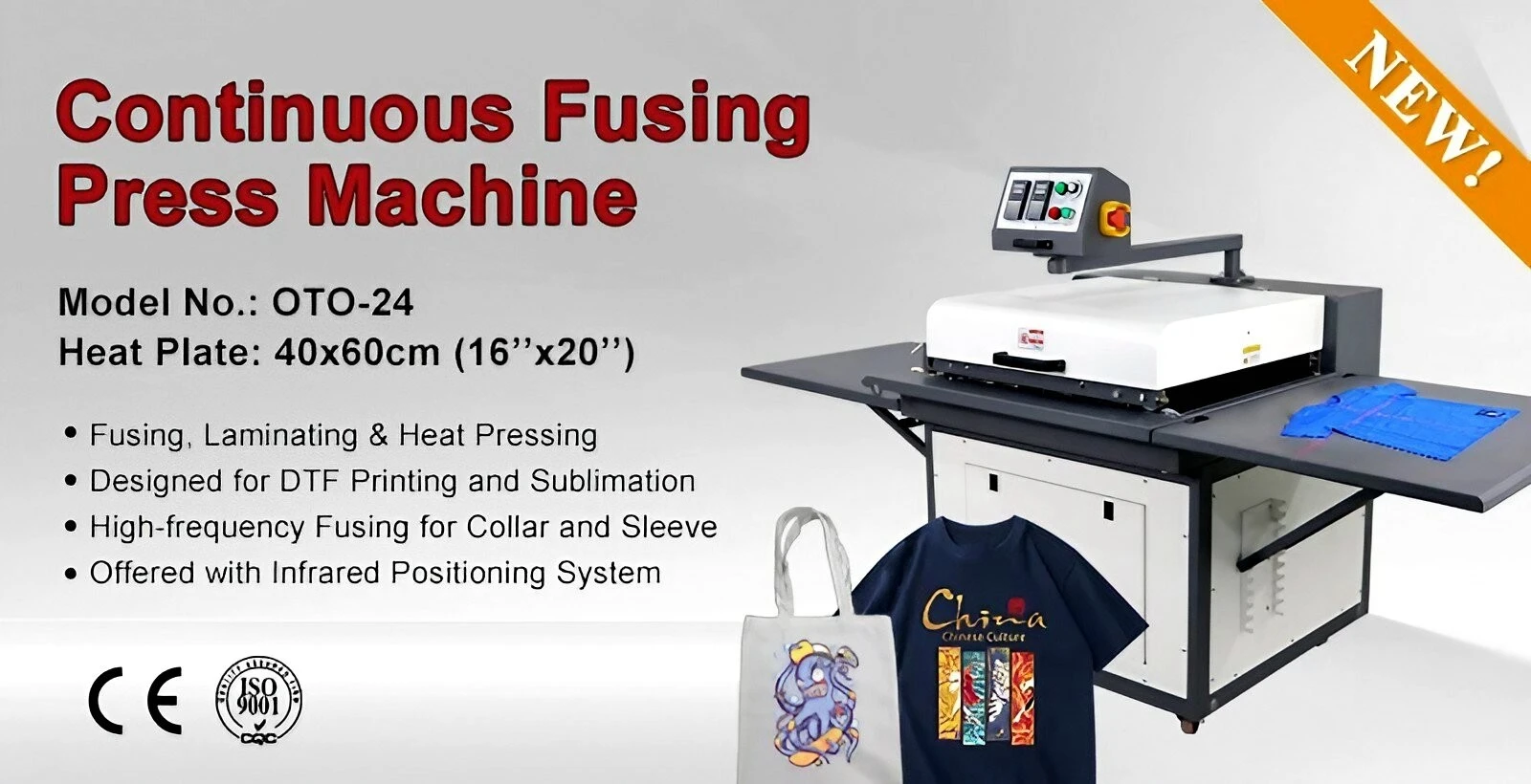 Presse à fusion de tissus multifonction OTO-24 : efficace, précise et intelligente