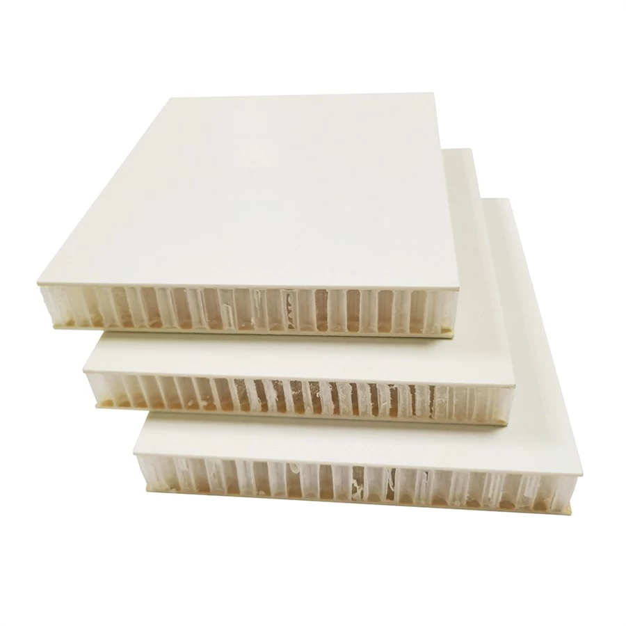 China Fiberglass Reinforced Polyester Face Composite Polypropylene Honeycomb Core FRP Panels manufacturer