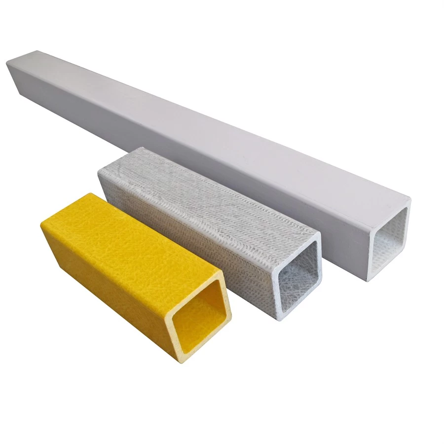 중국 부식 방지 Pultruded 정연한 직사각형 단면도 섬유유리 합성 FRP 관 제조자 제조업체