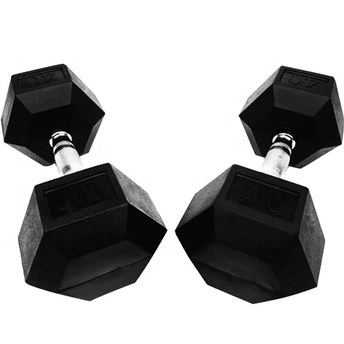China Factory Manufacture Wholesale Gym Coated Hex Rubber Dumbbell manufacturer