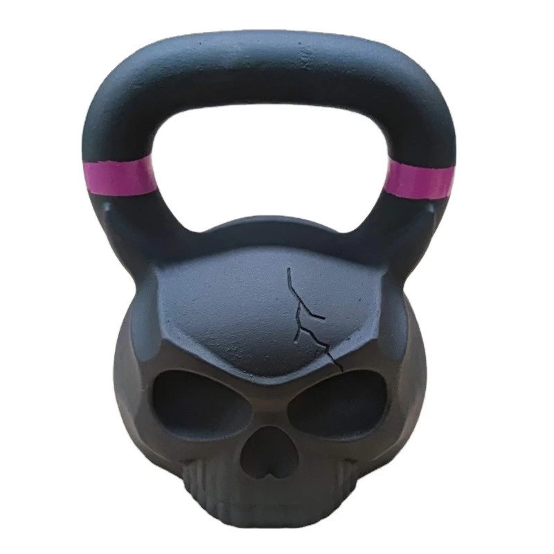 China Cast iron fitness skull kettlebell manufacturer