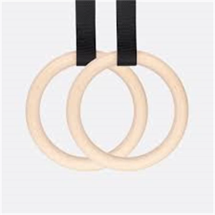 Wooden Olympic Rings 1500/1000lbs with Adjustable Cam Buckle for Home Gym Full Body Workout