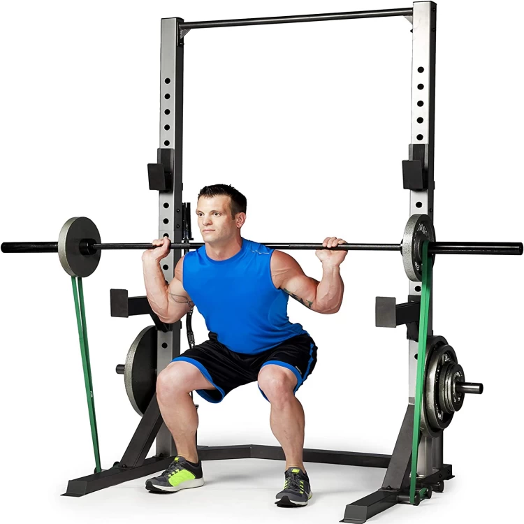 Support de poids et de barre de support de squat réglable de support d'alimentation de luxe en gros pour l'équipement de forme physique de maison/gym