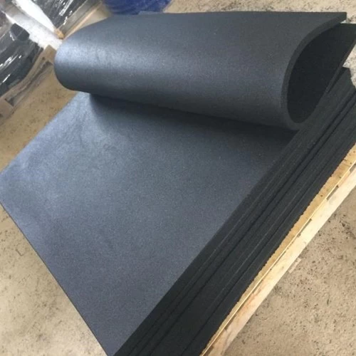 High-quality black thin epdm slip gym fitness floor mat for shock absorption and sound insulation