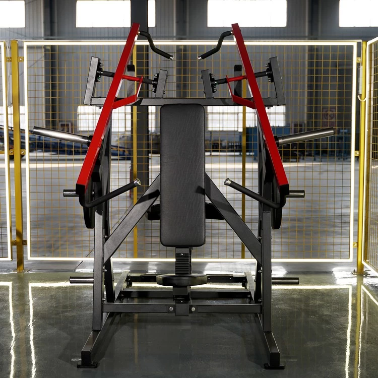 China Equipamento de ginástica carregado com placa de fitness, prensa torácica e máquina de puxar para baixo, fabricante da China fabricante