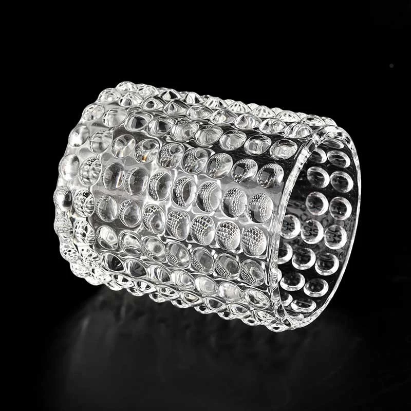 Luxury 8oz exquisite clear glass candle jar for candle making