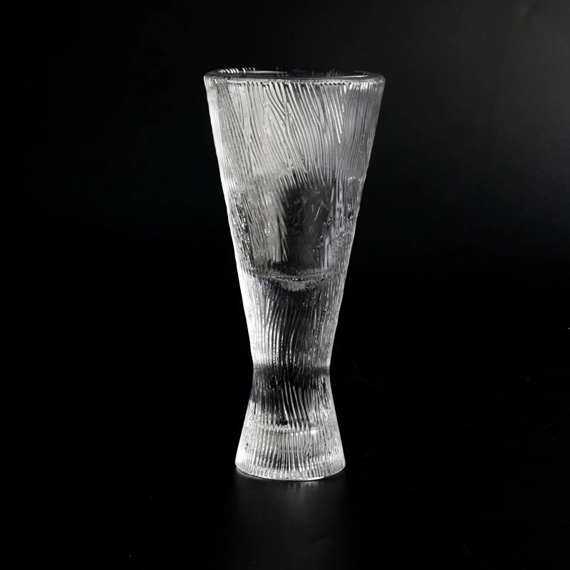 Popular 200ml clear glass candle holder for home decor wholesaler