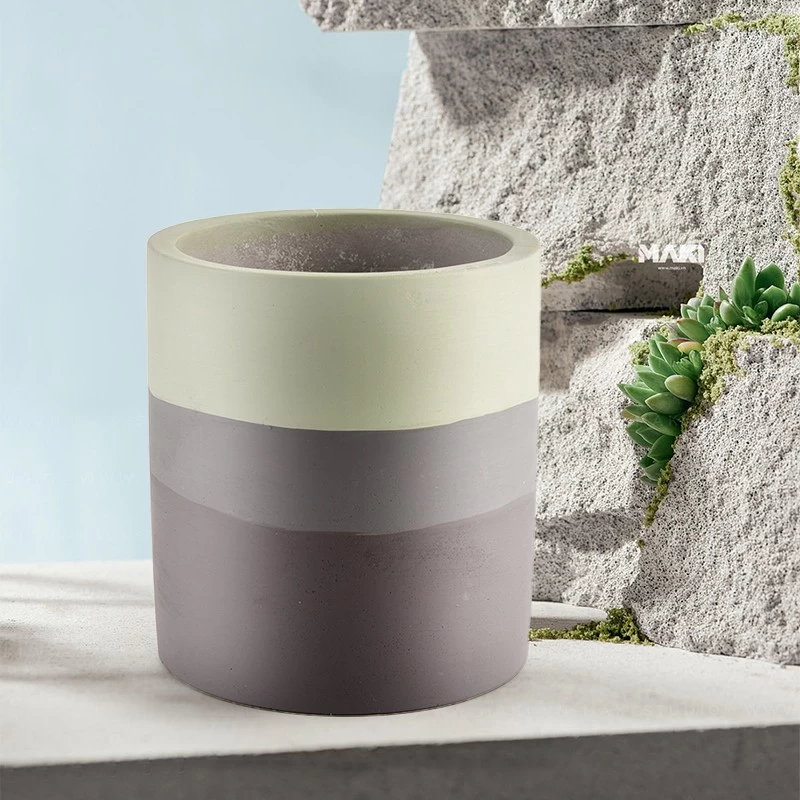 Ceramic Concrete Candle Jar Luxury Home Decoration