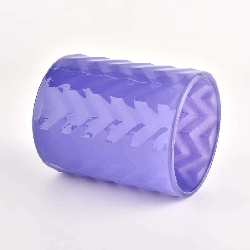 10oz 12oz New design purple glass candle jars wholesale
