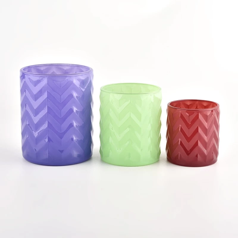 10oz 12oz New design purple glass candle jars wholesale
