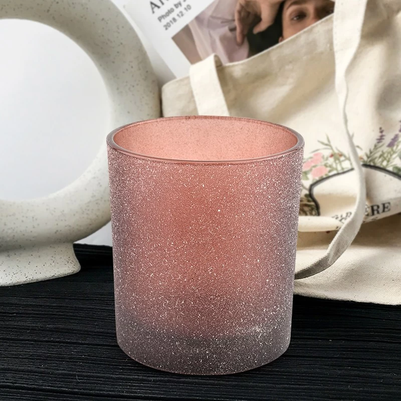 Custom Color Brown Frosted Glass Candle Jars for Candle Making