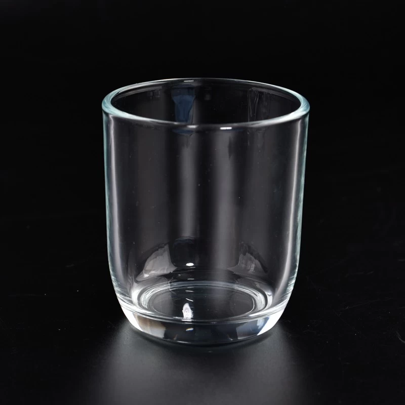 Luxury 8oz empty glass candle jars round vessels wholesale