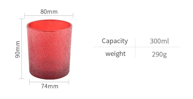 Wholesale Unique Round Bottom Red Luxury Glass Candle Jars