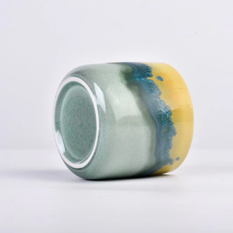 Popular ceramic candle vessel with beautiful pattern jar