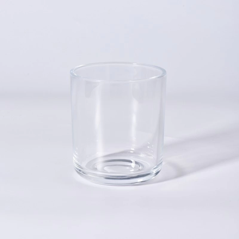 500ml glass candle vessels clear empty round bottom jars